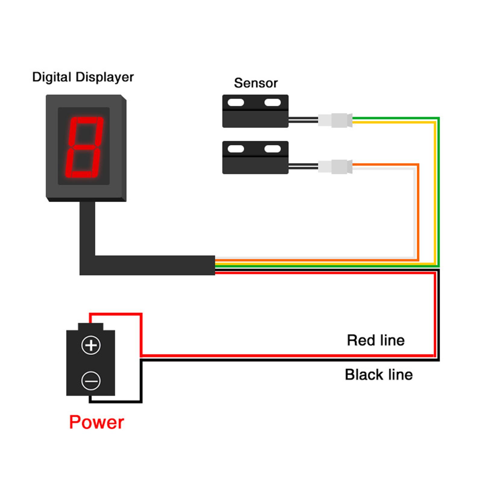 Motorcycle Gear Indicator Install - Motorrad-Ganganzeige, einfach zu installieren, digitales LED-Display,