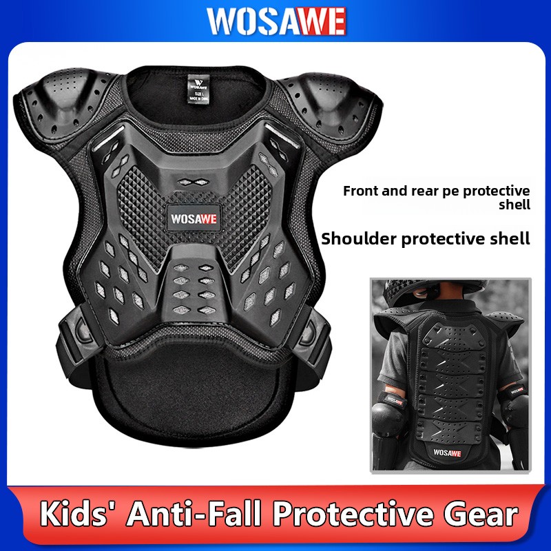Chest Protector Armor - WOSAWE Motorrad-Schutzweste Brust-Rücken-Schulter-Protektor Verstellbare Motorrad-Ausrüstung für