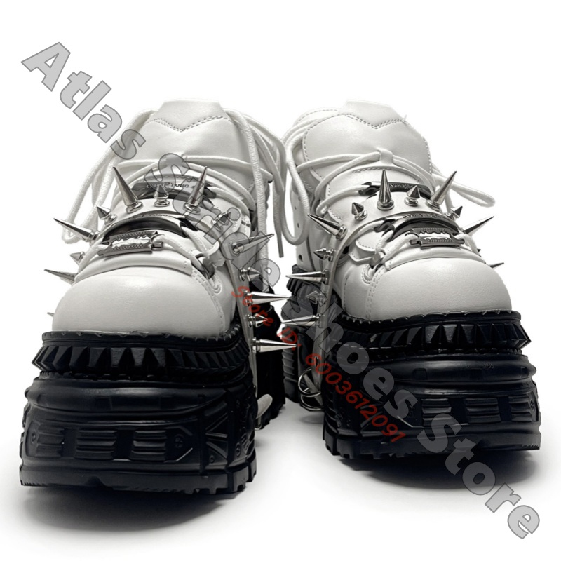 Unisex Weiße Punk-Plattform-Sn – Motorcycle Gear White Bewertung und Preis