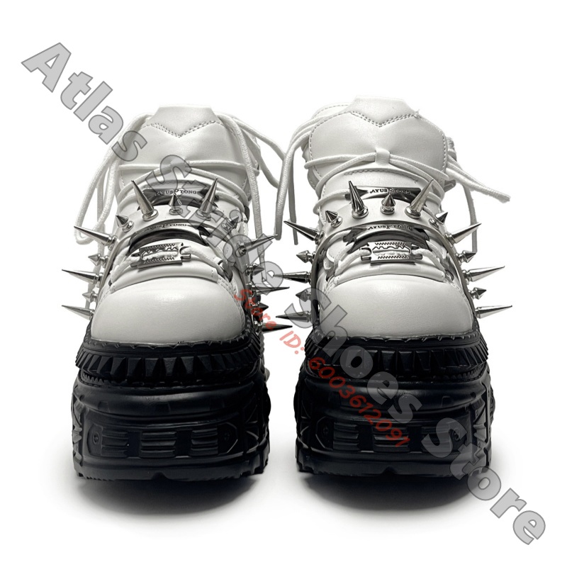 Unisex Weiße Punk-Plattform-Sn – Motorcycle Gear White Bewertung und Preis